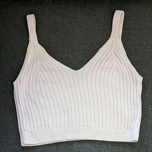 Lavender knit cropped tank